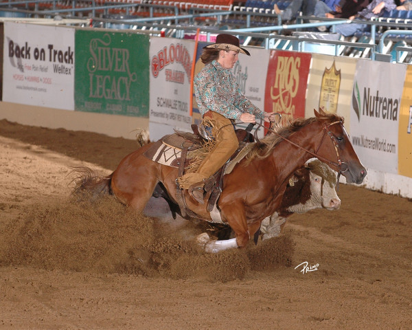 Tara Sagniere's homebred mare, Spark A Sunrise, carried her to the Futurity Amateur Championship.