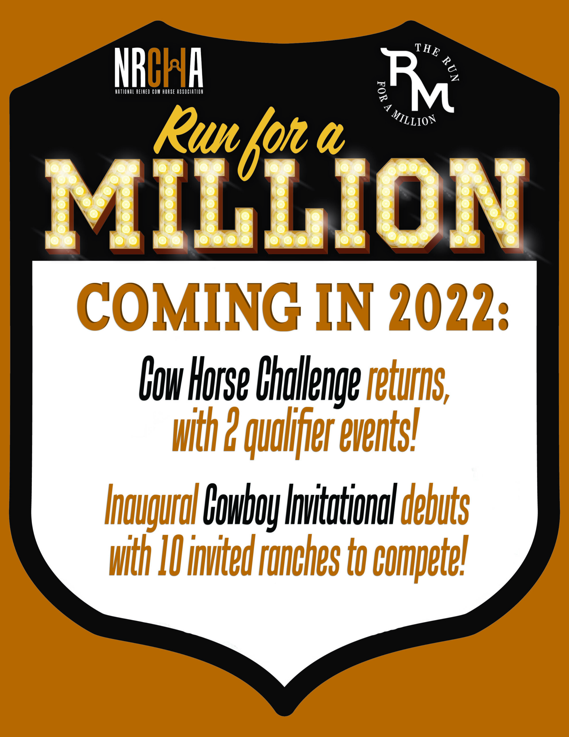 THE RUN FOR A MILLION PARTNERS WITH NRCHA TO ANNOUNCE THE COW HORSE